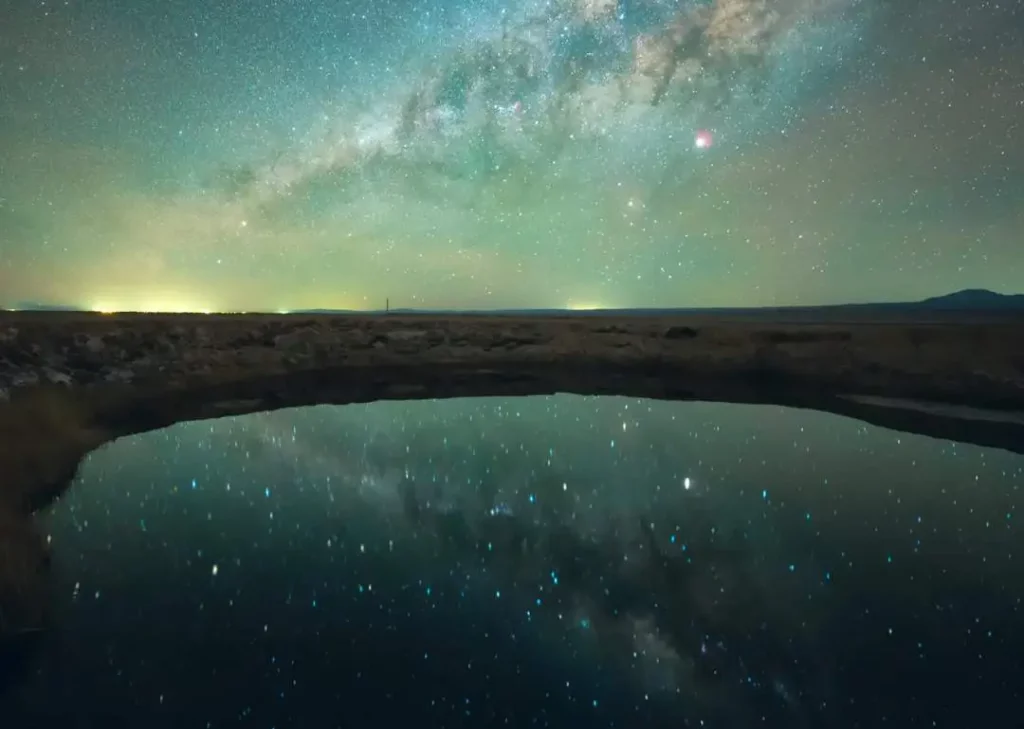 star reflection on water