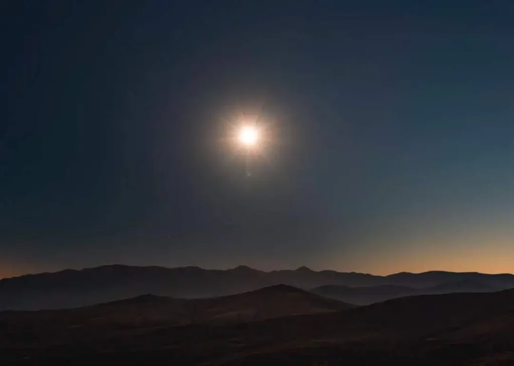 moon in the desert of Chile